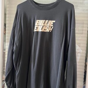 Divided Black Sweatshirt with Beige Graphic